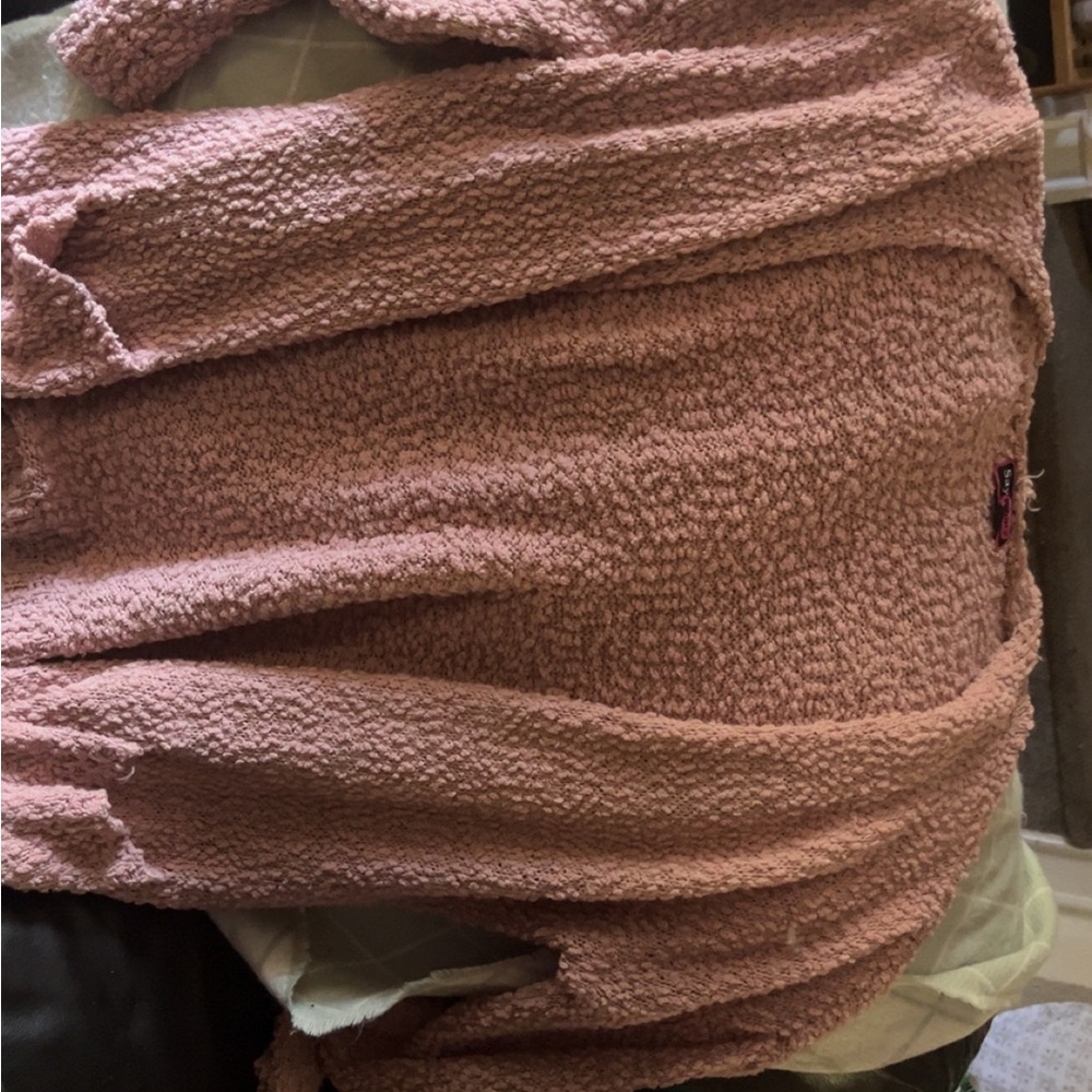 Say What? Pink Textured Cardigan